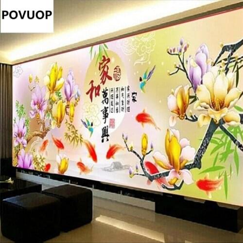 Povuop POVUOP Mona lisa cross stitch fish cross stitch fish new arrival painting