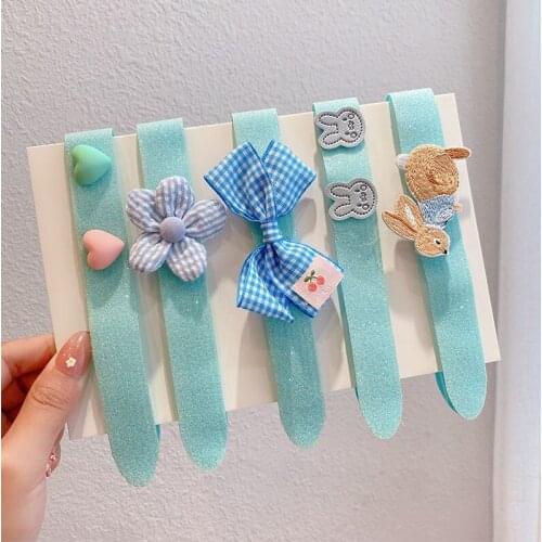 Cute Cartoon Children Hair Band Stickers Hair Bands Bow Head Bands Headwear Hair Accessories For Girls Velcro Hair Bands