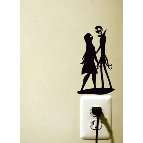 Nightmare Before Christmas With A Mask Devil Light Switch Sticker For Living Room Home Decoration Rainproof Vinyl Decal GA333
