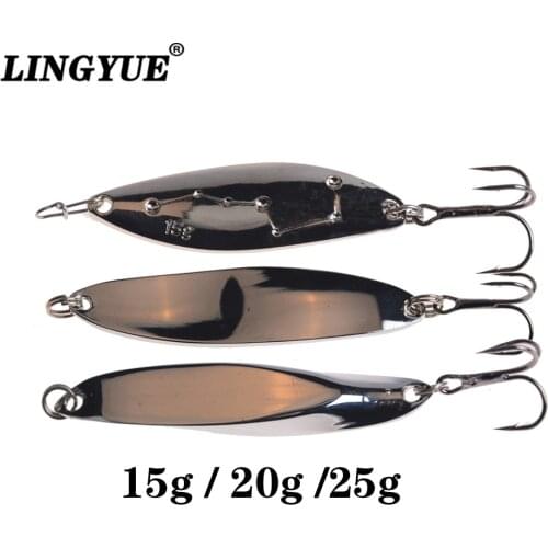 10g 15g 20g 25g Silver Gold Fishing Lure Spoon Mustad Hooks High Quality Surface Plating Good for Freshwater Saltwater Fishing