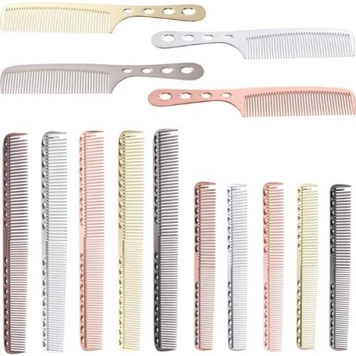 S/M/L Size U-shaped Stainless Steel Comb Barbers Hairdressing Hair Cutting Long Anti-static New Fashion Long Combs