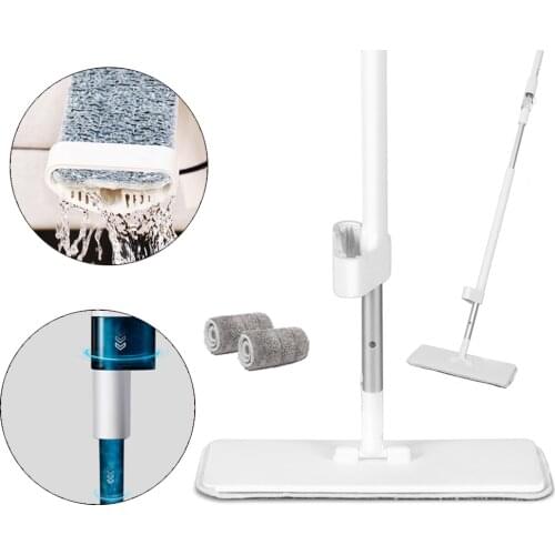 Cleanhome Spray Mop Hand Free Self Wringing with Reusable Microfiber Pads For Dry And Wet Floor Wood Tile Cleaning