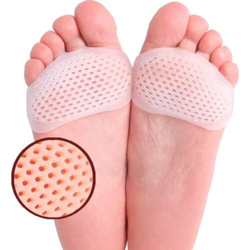 USHINE Silicone Padded Insoles Gel Breathable Health Care Belly Ballet Dance Toe Insoles Shoes High Heel Pad Insole