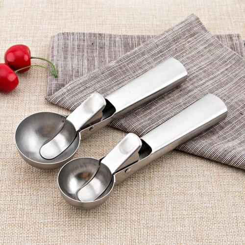 Two Size Stainless Steel Ice Cream Scoop Watermelon Baller Fruit Dessert Chocolate Food Ball Non-Stick Tools Kitchen Accessories