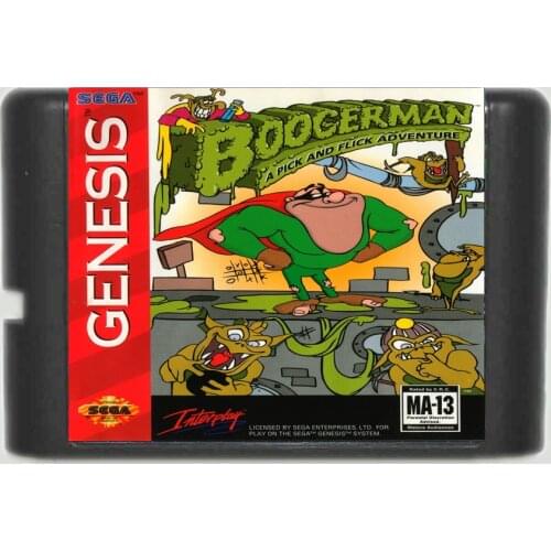Boogerman A Pick And Flick Adventure 16 bit MD Game Card For Sega Mega Drive For Genesis