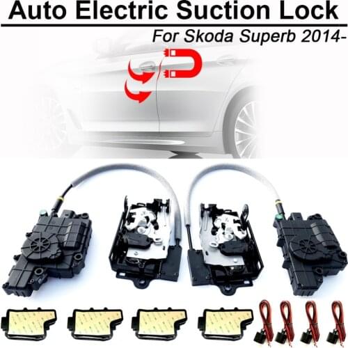 CARBAR Smart Auto Car Electric Suction Door Lock for Skoda Superb Automatic Soft Close Super Silence Self-priming Door