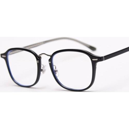 Veshion Square Plastic Titanium Glasses Frames Acetate Legs Ultralight Men Women Optical Fashion Computer Glasses