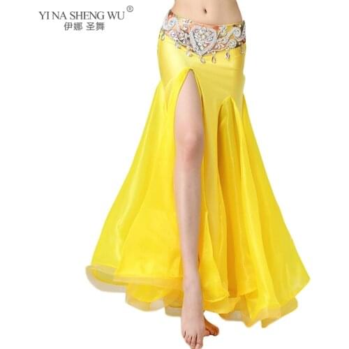 Yellow Belly Dance Skirts For Women Luxurious Bellydance Skirts(Without Belt) Oriental Belly Dance Costumes Skirt Wear New