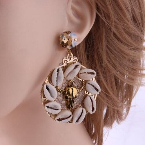 Zouchunfu Kolczyki Fashion New Design Bohemian Woman Drop Earrings Hot Dangle Earrings Shell Earrings New Jewelry Bijoux Femme