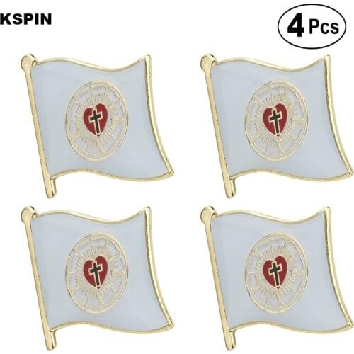 Lutheran Brooches Lapel Pin Flag badge Brooch Pins Badges 4pcs