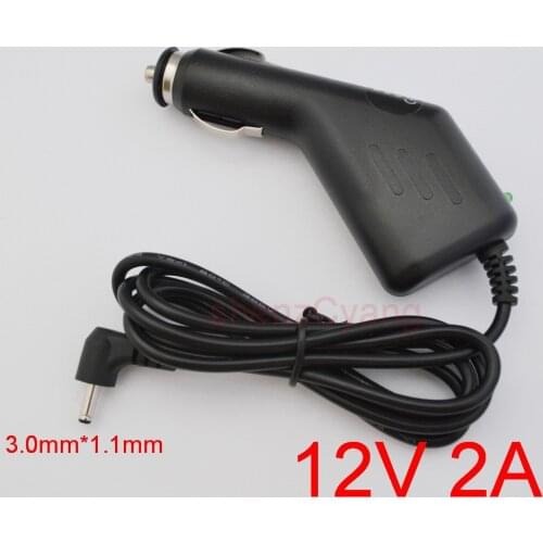 1pcs High-quality, 12V 2A & 2000mA DC 3.0mm x 1.1mm Car Charger Power Supply