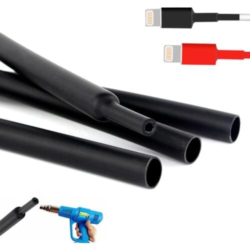 100pcs 7.9mm Dual Wall thick Glue 3:1 ratio Shrinkable Tubing Adhesive Lined Wrap Wire kit heat shrink tube