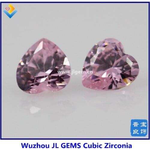 100pcs/lot)Wholesale Price AAAAA Cubic Zirconia Heart Shape Stone Pink Color For Making CZ Stone Fancy Jewelry Free Shipping