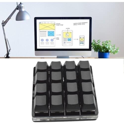 16-key black keypad mechanical keyboard custom shortcut keys programmable hardware macroautomatic click on