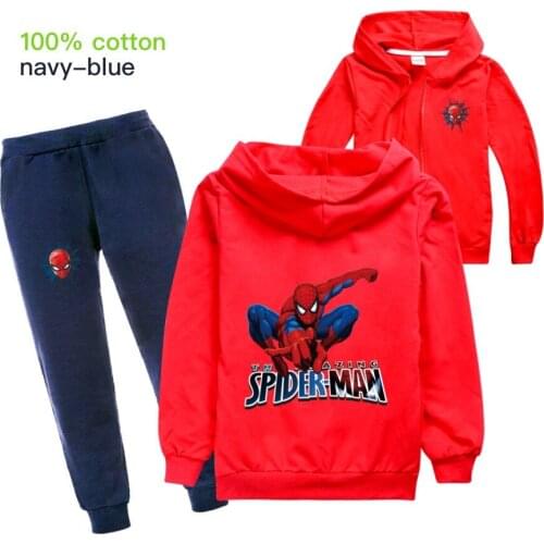 Disney Spiderman Kids Clothing Sets Children suit Boys Tracksuits Kids Brand Sport Suits Coat Top +Pants 2pcs Set