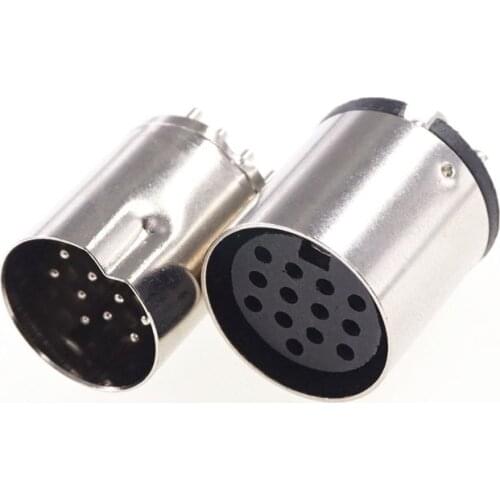 2pcs PCB Din Plug Male Connector 13 Pin Female Socket Wire Solder Cable Mount Rating 2A 110V Cable Solder Mini Circular DIN