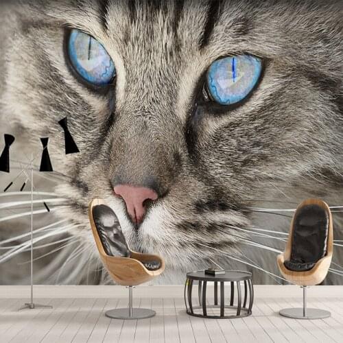 Dropship Custom 3D Photo Wallpaper for Walls Roll Cat Eye Large Murals Modern Walpaper Simple Living Room Decor Nordic Wallpaper