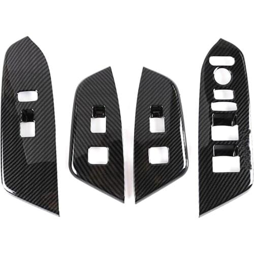 4Pcs/set Car Armrest Window Lift Switch Button Cover Trim Styling For Honda CRV CR-V 2017 ABS Sticker Car-covers
