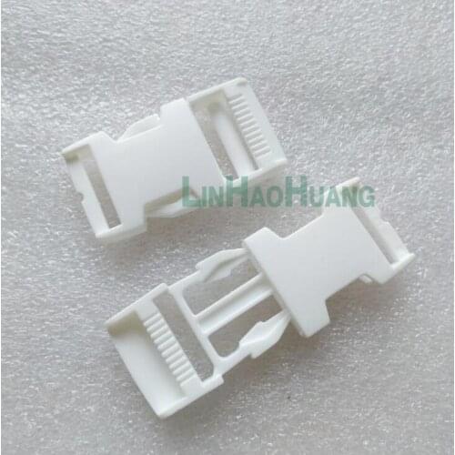 50pcs/lot 20mm white POM Clip Buckles plastic buckles side release paracord buckles for backpack webbing strap free shipping