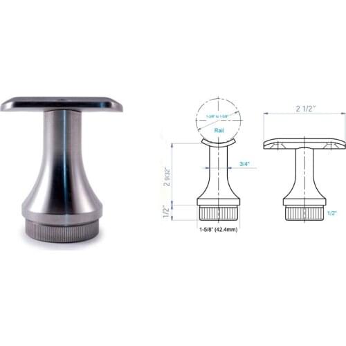 Freeshipping SUS 316L E0102 Fixed Handrail Support For Balcony