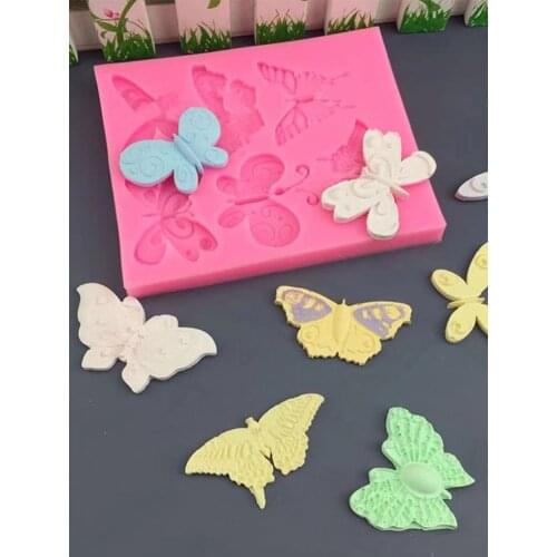 Household Butterfly Decoration Pattern Silicone Mold Creative DIY Fondant Chocolate Biscuit Baking Cake Decoration Mold