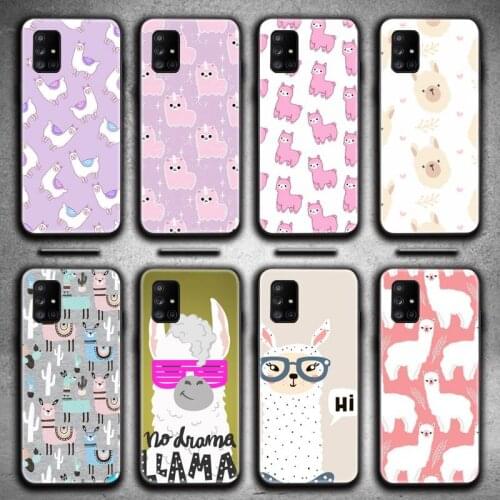 Llama Alpaca pattern Phone Case For Samsung Galaxy A21S A01 A11 A31 A81 A10 A20E A30 A40 A50 A70 A80 A71 A51