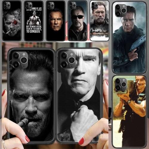 Arnold Strong Schwarzenegger Phone Case Cover Hull For iphone 5 5s se 2 6 6s 7 8 12 mini plus X XS XR 11 PRO MAX black art