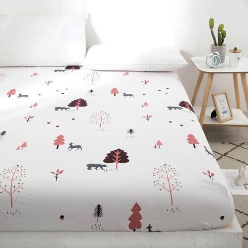 Clean and Simple Printed 100% polyester fabric skin-friendly and comfortable dust and dirt protection mattress