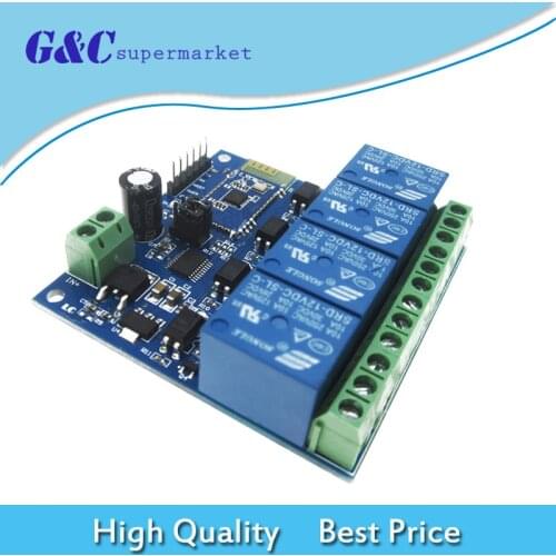 DC 12V 4CH Bluetooth Relay Module Intelligent Home Mobile APP Remote Control diy electronics