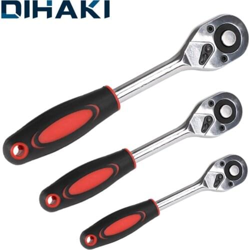 Torque Ratchet Wrench 1/4" 3/8" 1/2" Cr-V Steel 24 Teeth Auto Quick Replace Professional Hand Tools Wrench for Sockets Spanner