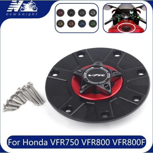 For HONDA VFR750 VFR800 VFR800F Novelty Motorcycle Accessories CNC Aluminum Fuel Gas Tank cap Quick Release Cover Keyless
