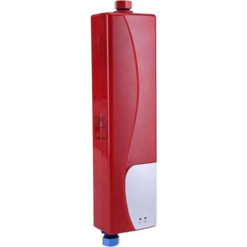 3000 W Electronic Mini Water Heater, Without Tank, With Air Valve, 220 V, With EU Plug, For Home, Kitchen, Bath, Red, Socialme