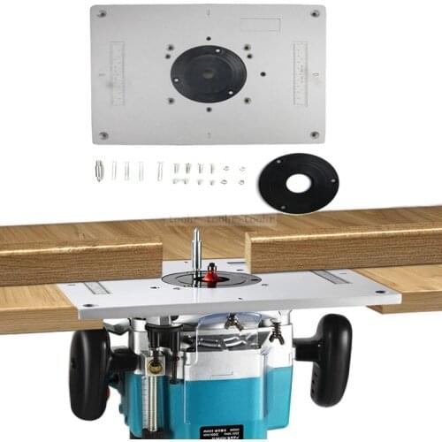 300*235*9.5mm Router Table Plate Trimming Machine Engraving Router Board Engraving Flip Board Aluminum Router Table Insert Board