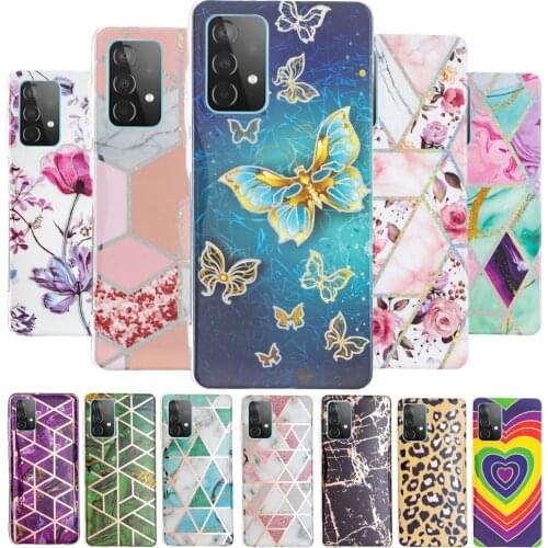 Electroplated Flower Phone Cases for Samsung Galaxy A32 5G A72 A52 A12 A42 A51 A71 A21S A31 A41 Geometric Soft IMD Protect Cover