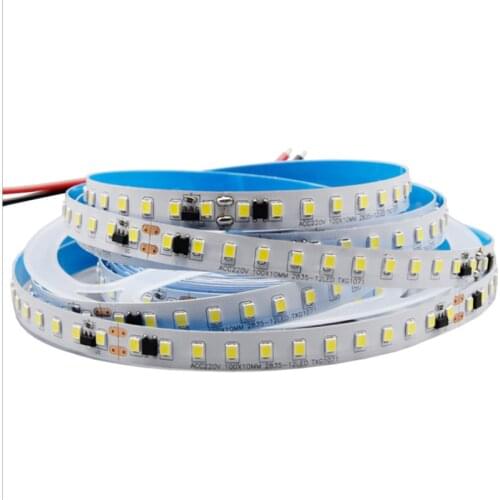 5M/Roll 2835 120Led/M 220Vac Soft Strip Light,Led Tape Light 10MM Wide 12W/M Transformer Driver Free Background Flexible Ribbon