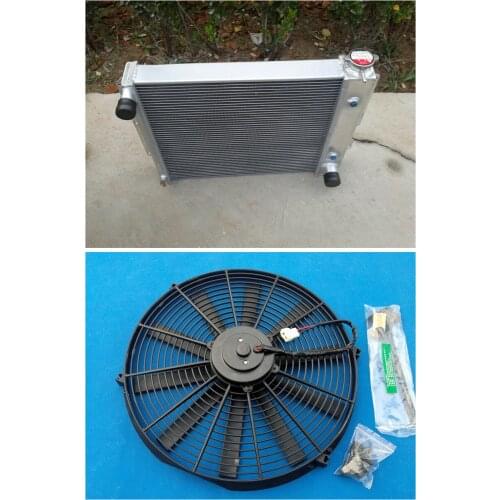 3 Core Aluminum Radiator & Fan For Jeep 1987-1995 Wrangler & 1997-2002 TJ YJ V8 Conversion Auto Hot Selling