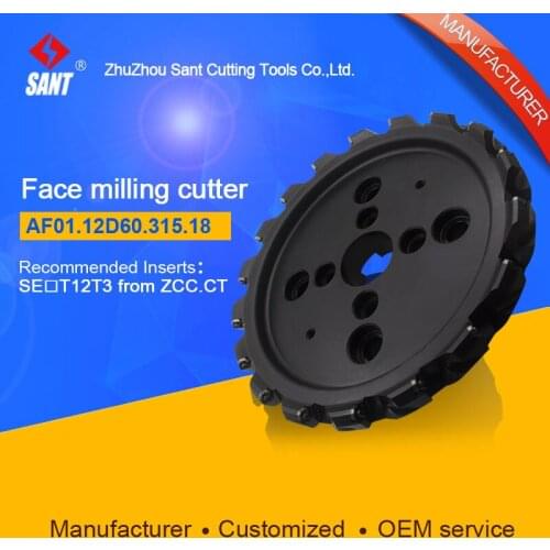 Mached insert SEET2T3 Indexable milling cutter milling tools facing cutter cutting disc FMA01-315-D60-SE12-18/AF01.12D60.315.18