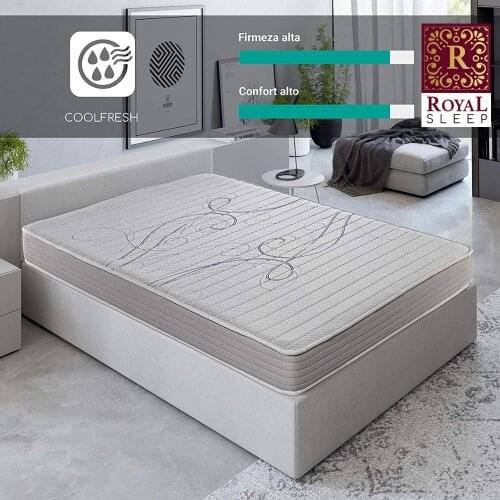 Royal Sleep, XFRESH viscoelastic mattress, antiacaros and bacteria, coolfresh treatment, high firmness, 14cm, made in Spain