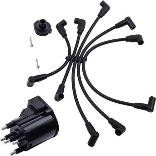 1x Cap Rotor 5x Spark Plug Wires Ignition for Mercury for MerCruiser for Volvo