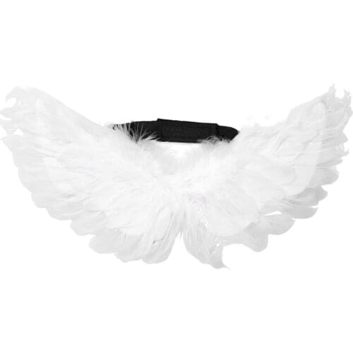 Cute Dog Cat Decoration Feather Wing Costume Halloween Party Pet Cosplay Angel Wing Clothes Fancy Dress Up Photo Props for Puppy