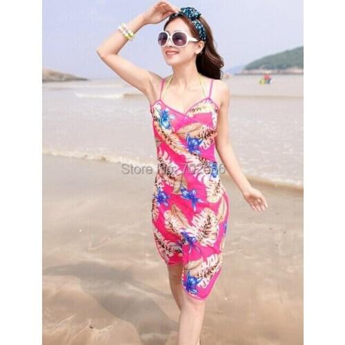 Trendy leaf beach dress Swimwear clothes Bikini Veil shawl Wrap Sarong Sexy 20pcs/lot #3827