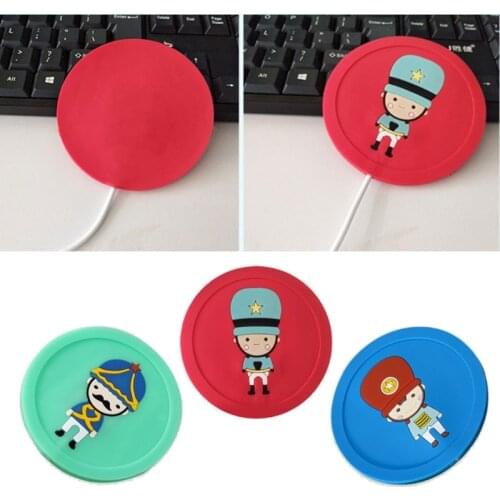 N0HE Cartoon USB Coffee Warmer Cup Pad Resin Bubble Remover Mold Heating Silicone Mat Heater Coaster for Resin Curing Tool