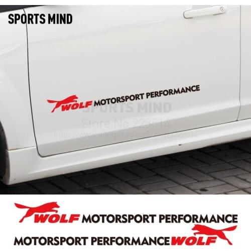 3 Pairs SPORTS MIND Wolf MOTORSPORT Door sticker For FORD FOCUS Mondeo Fiesta seat renault opel saab mazda hyundai accessories