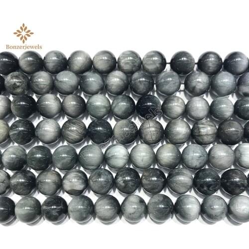 Natural AA Grade Hawks Eagle Eye Stone Round Beads For Jewelry Making DIY Bracelet Necklace 15'' 6/8/10MM
