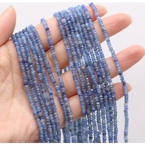 New Style Natural Stone Bead Section Blue Quartz Small Beads For DIY Jewelry Making Necklace Bracelet Earrings Accessory