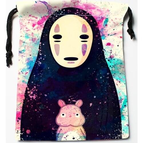 New Custom spirited away Drawstring Bags Custom Storage Bags Storage Printed gift bags More Size 18*22cm Compression Type Bags