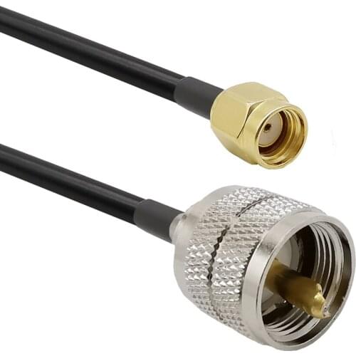 PL259 Male to RP SMA Male Radio Handheld LMR195 Coaxial Cable RP SMA Male Jack Pin to UHF SO239 PL259 Male Connector