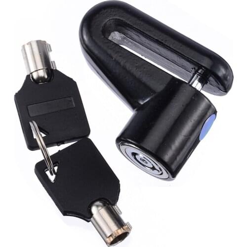 New Anti-theft Bicycle Lock Heavy Duty Motorbike Security Brake Scooter Disc Lock Padlock With 2 Keys Cycling Lock Accessories