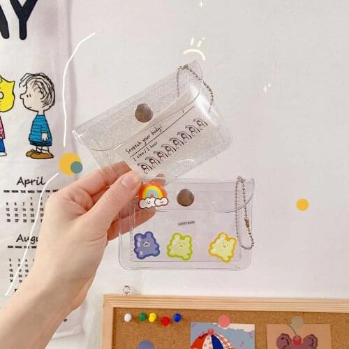 Clear Glitter Badge Card Bag Kpop Cards Display Bag Holder Nurse Doctor Exhibition Pull Key ID Card Protection Case Flash Wallet