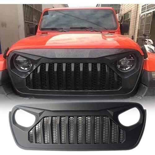 Front Grille Insert Mesh For Jeep Wrangler 2018+ JL JLU & Unlimited Rubicon Sahara Sports Matte Black